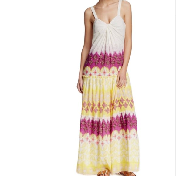 NWT Diane von Furstenberg Marny Indians Borders Maxi Sundress - Size 6 - Picture 1 of 14
